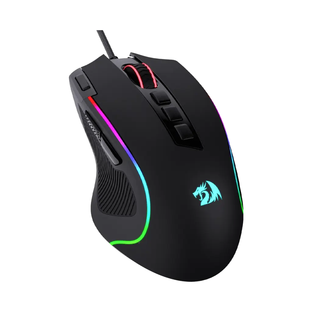 MOUSE GAMER REDRAGON PREDATOR M612, CABLEADO, 8,000 DPI, RGB, NEGRO