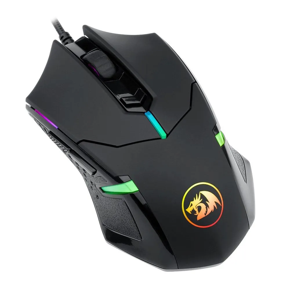 MOUSE GAMER REDRAGON CENTROPHORUS2 M601, RGB, 7,200 DPI, NEGRO