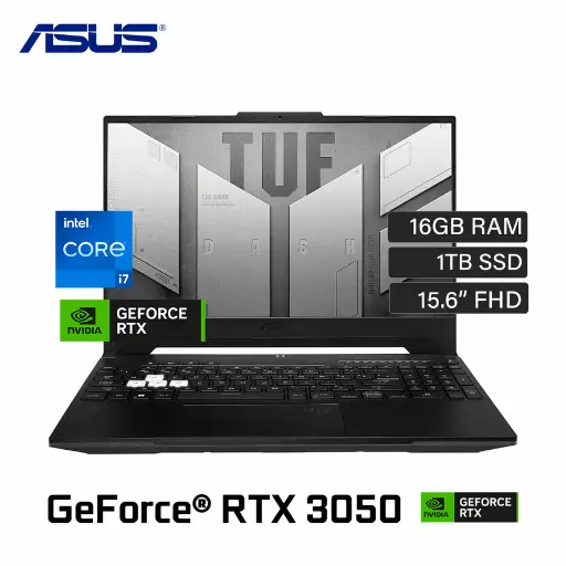 LAPTOP ASUS TUF GAMING F15 FX507ZC4-HN132 INTEL CORE I7-12700H RAM 16GB DDR4 SSD 1TB NVME NVIDIA RTX 3050 4GB 15.6" FULL HD 144HZ