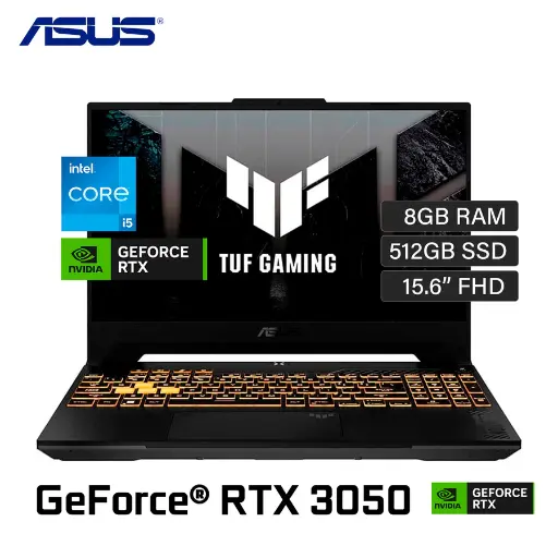 LAPTOP ASUS TUF GAMING F15 FX507ZC4-HN005 INTEL CORE I5-12500H RAM 8GB DDR4 SSD 512GB NVME NVIDIA RTX 3050 4GB 15.6" FULL HD