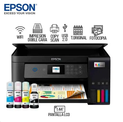 IMPRESORA MULTIFUNCIONAL EPSON ECOTANK L4260 SISTEMA DE TINTA CONTINUA WIFI DIRECT CALIDAD FOTOGRAFICA A COLORES IMPRESION DUPLEX