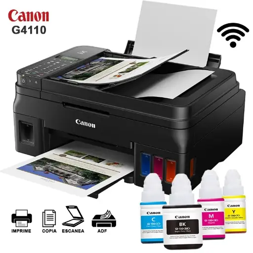 IMPRESORA MULTIFUNCIONAL CANON PIXMA G4110 / IMPRIME, COPIA,ESCANEO,FAX,WIFI,USB,ADF