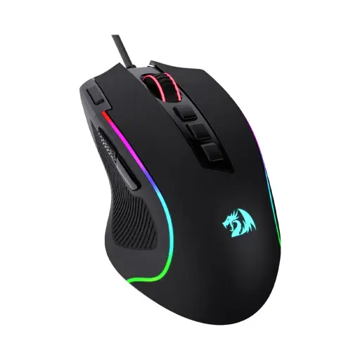 MOUSE GAMER REDRAGON PREDATOR M612, CABLEADO, 8,000 DPI, RGB, NEGRO