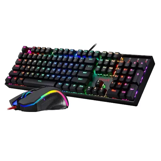 COMBO GAMER TECLADO+MOUSE REDRAGON K551RGB-BA NEGRO, TECLADO MITRA SWITCH AZUL+MOUSE GRIFFIN, 7200 DPI